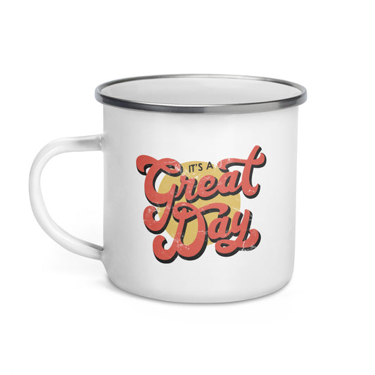 Logo Enamel Mug White 12 oz